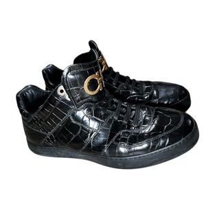 FERRAGAMO Men's Black 
Designer Boots